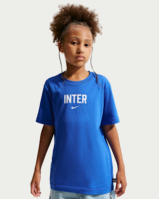 Inter Milan Older Kids' Nike Football T-Shirt. Nike LU